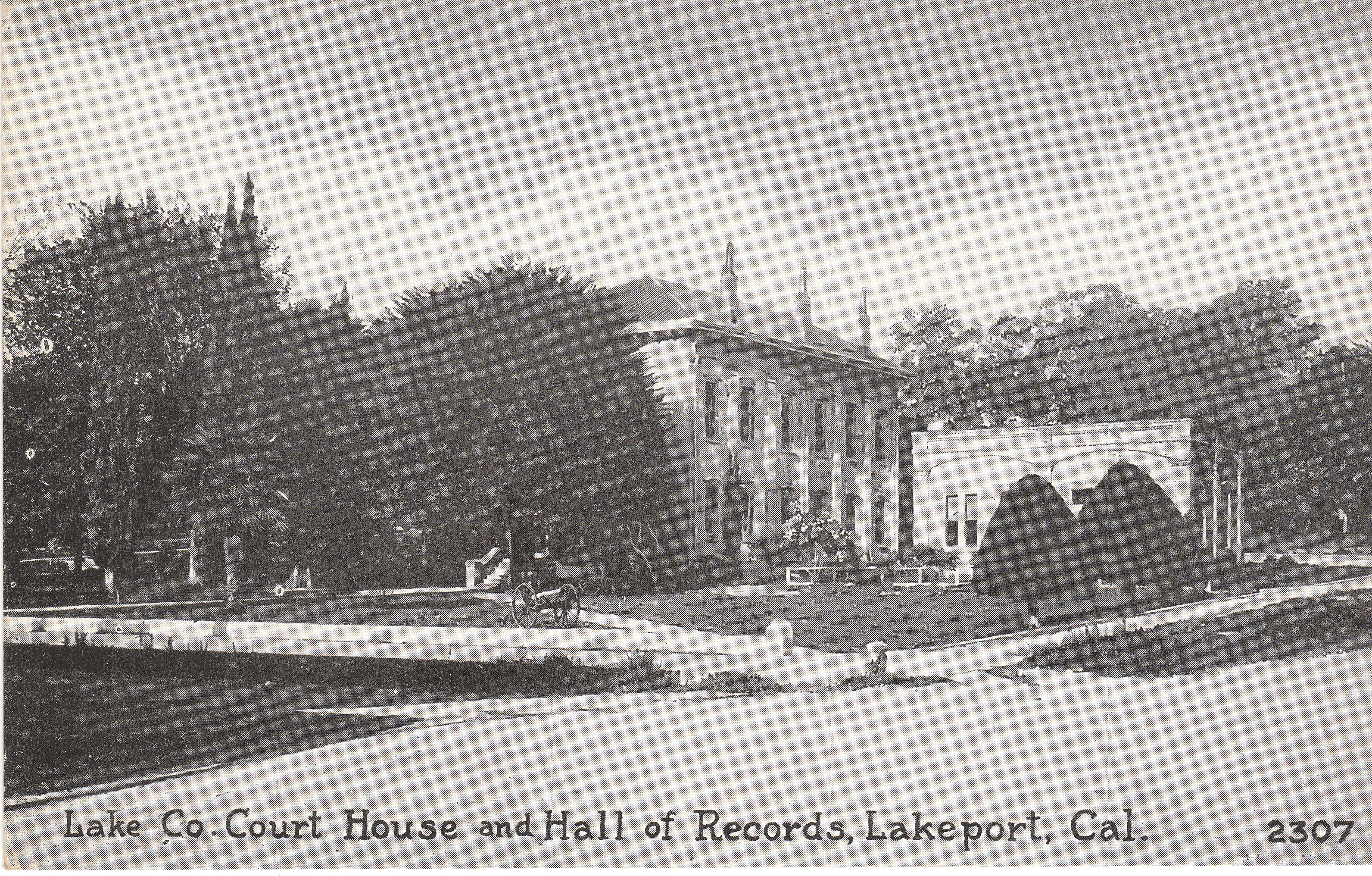 Lake Co Courthouse postcard old